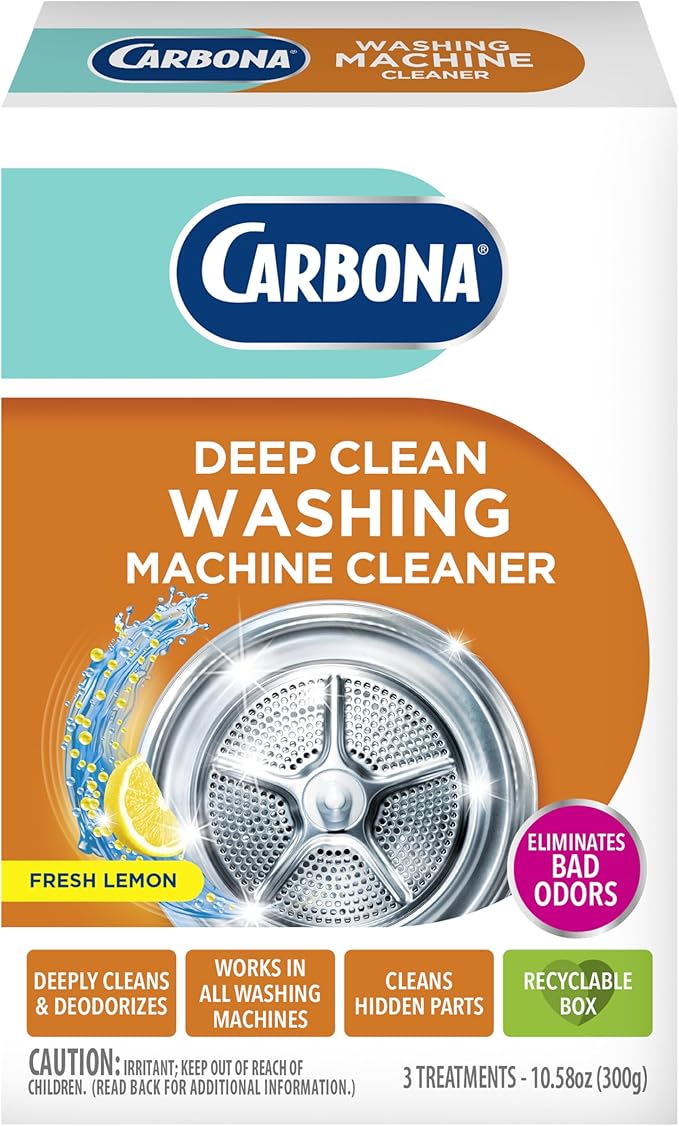 Carbona® Washing Machine Cleaner | Eliminates Odor & Residue | 3 Count, 1 Pack