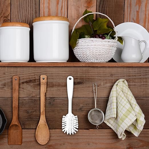 Vikan 42375 Brush,Dish,Scraping Edge,Medium,11",PP/PBT,White