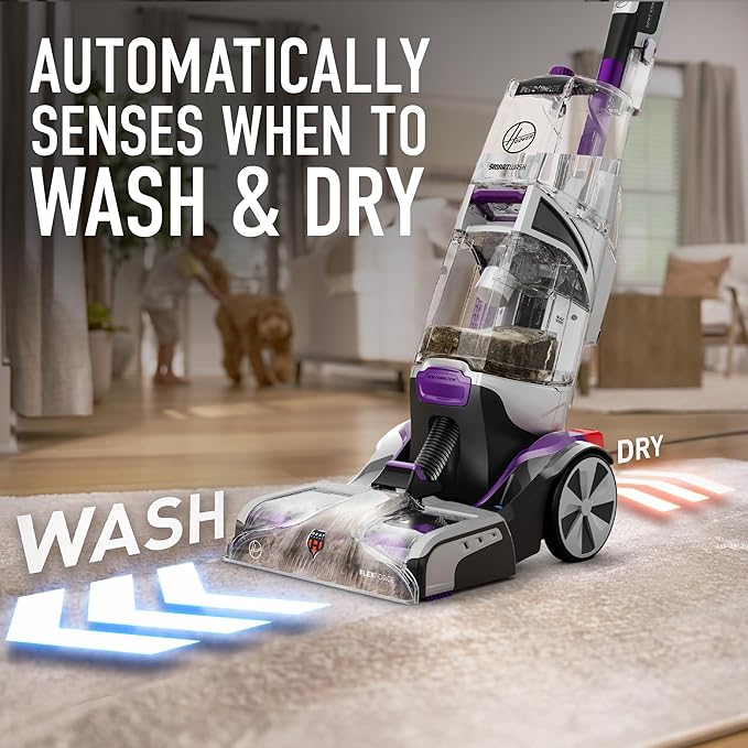 Hoover SmartWash Pet Automatic Carpet Cleaner Machine, with Spot Chaser Stain Remover Wand + 64 oz Pet Carpet Cleaner Solution, Deep Cleaning Carpet Shampoo, AH31925