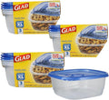 Glad GladWare XL Square Food Storage Containers with Lock Tight Lids, Family Size BPA Free Plastic Containers for Leftovers and Meal Prep, Reusable Dishwasher Safe, 104 Oz, 3 Count - 3 Pack