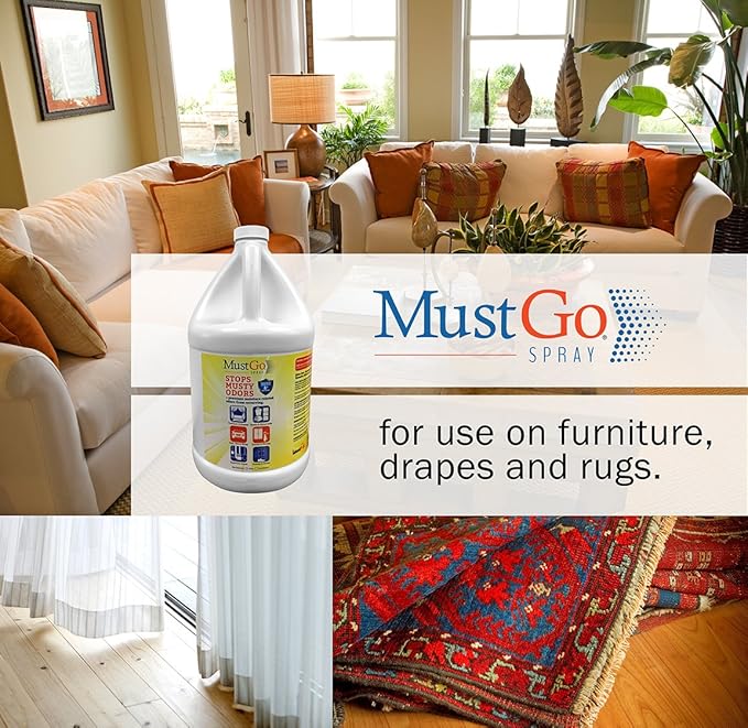 Spray Odor Eliminator - Controls, Removes and Prevents Damp, Musty Smells - 1 Gallon