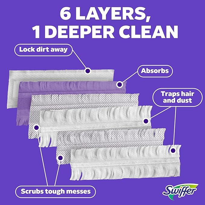 Swiffer PowerMop Multi-Surface Mopping Pad Refills for Floor Cleaning, 11 Count