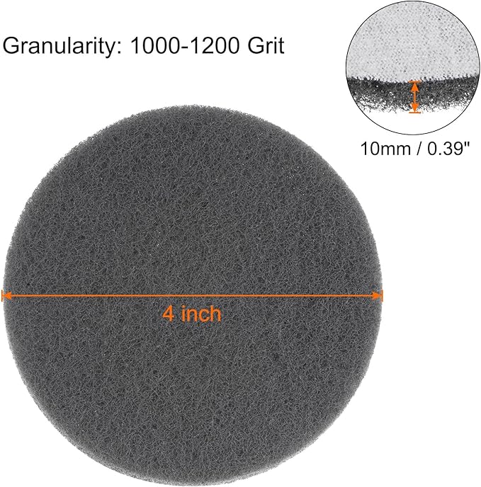 HARFINGTON 15pcs Drill Power Brush 4 Inch Tile Scrubber Scouring Pads 1000-1200 Grit for Bathroom Kitchen Household Cleaning