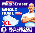 Mr. Clean Magic Eraser Sponge, All Purpose Cleaner, Long Lasting Cleaning Scrubber, Wall, Sneaker, Oven, Kitchen, Bathroom, Shower Cleaner, Cleaning Supplies, Whole Home Extra Durable XL, 8ct