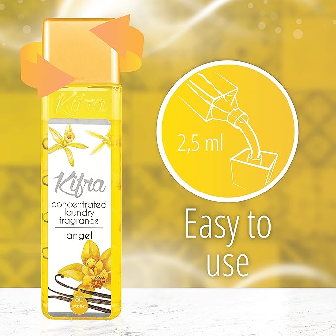 KIFRA ANGEL Concentrated Laundry Fragrance 6.76 Fl Oz 200ml 80 Washing Cycles