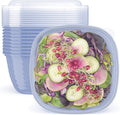 Bentgo Prep - 1-Compartment Bowls with Custom Fit Lids - Reusable, Microwaveable, Durable, PFAS & BPA-Free, Freezer and Dishwasher Safe Meal Prep Food Storage - 10 Bowls & 10 Lids (Periwinkle)