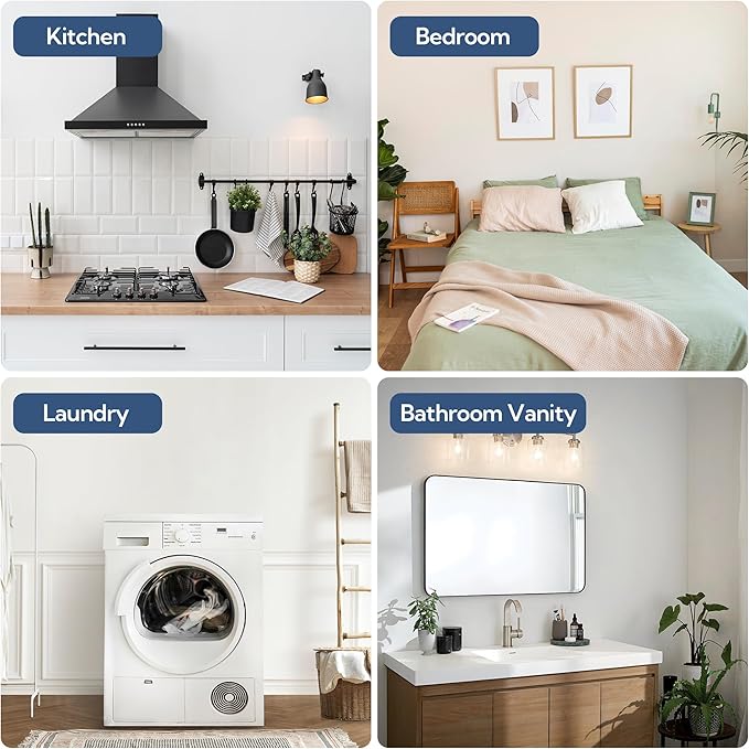 GRANNY SAYS Shower Caddy Hanging, 2 Pack Bathroom Shelves for Shower, Waterproof Shower Shelf for Inside Shower, Shower Shelves for Organization and Storage, Wicker Shower Rack for Home Decor, Natural