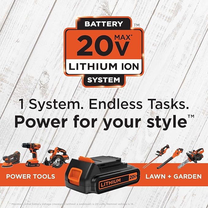 BLACK+DECKER 20V MAX Cordless Drill and Impact Driver, Power Tool Combo Kit with Battery and Charger (BD2KITCDDI)