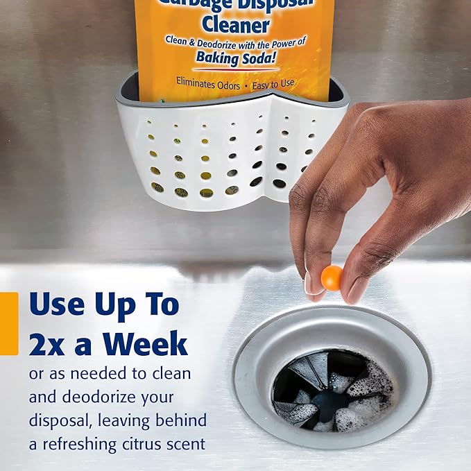 Arm & Hammer 12-Count Sink Garbage Disposal Cleaner, Freshener & Deodorizer Capsules Citrus Scent, with Power of Baking Soda