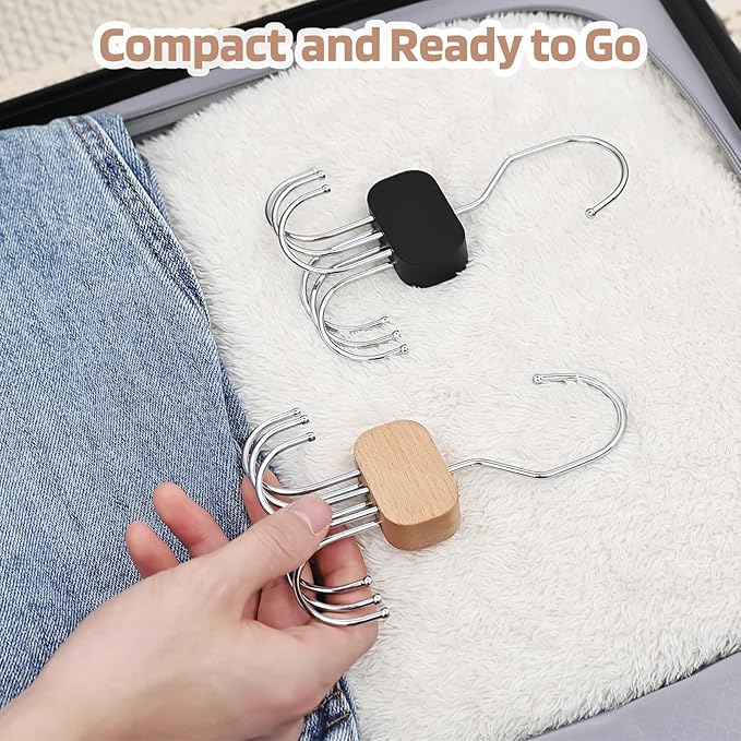 3 Pack Tank Top Hangers, 2026 Upgraded Bra Hanger for Closet Organizer & Storage, 360° Rotating & Foldable Design, Wooden Space-Saving Hanger for Tank Tops, Bras and More (Natural)