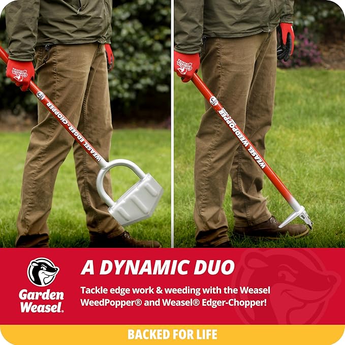 Garden Weasel 2-Piece Weed & Edge Kit | for Easy Weed Removal and Sculpting Garden Beds, Patios, and Sidewalks | Gardening Bundle for Lawn Care | 90710-A