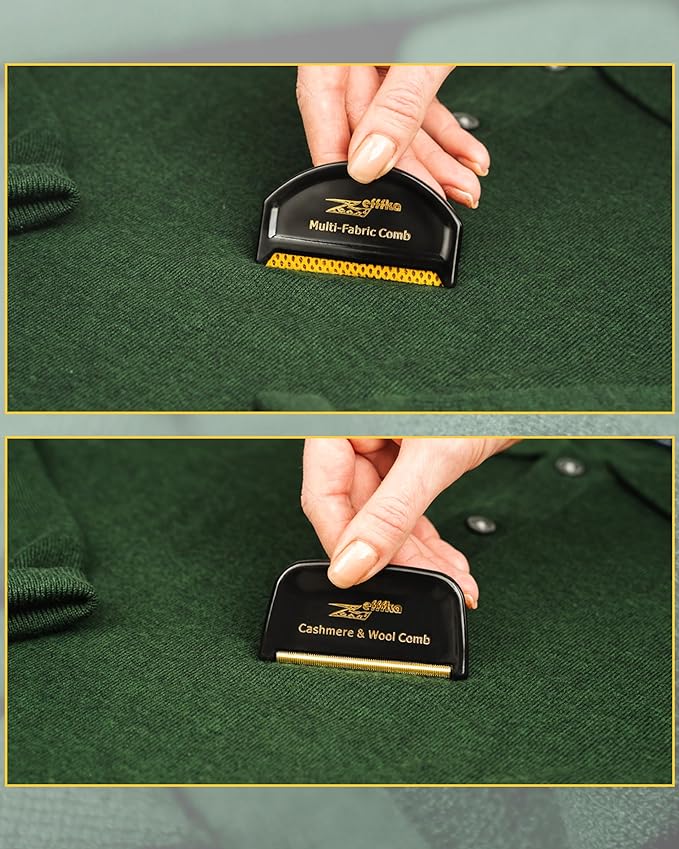 ZEFFFKA Cashmere Fine Wool Clothes Sweater Multi-Fabric Garments De-Pilling De-Fuzzing Comb Lint Fuzz Balls Remover Pills Cleaner and Shaver