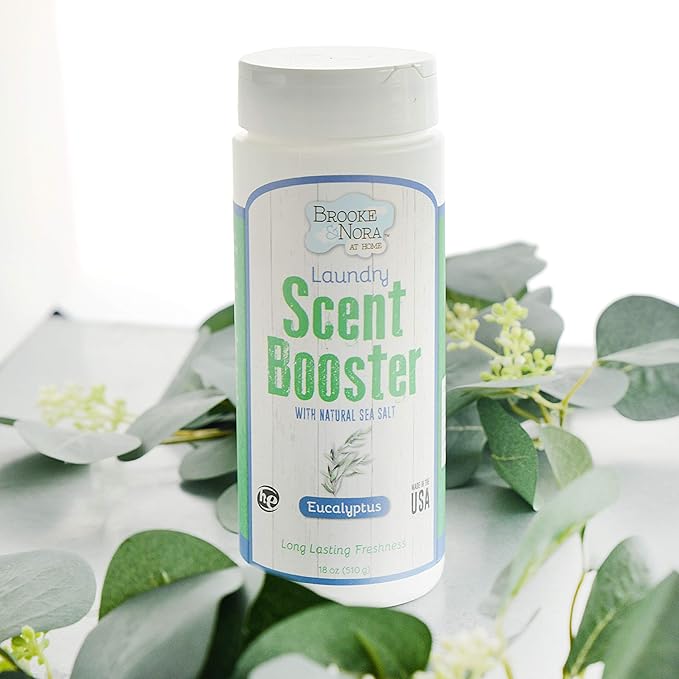 B&N All Natural Brooke & Nora at Home Laundry Scent Booster Made with Natural Sea Salt, Eucalyptus, 18 Ounce