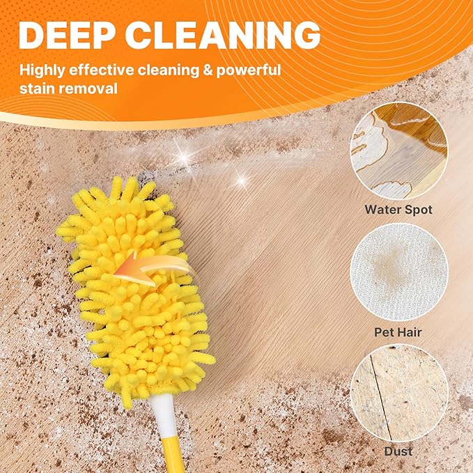 Reusable Duster Refill Compatible with Swiffer Hand Duster, 360 Duster Refills Only, Washable Pet Heavy Duty Dusters Refills for Swiffer Duster 3ft 6ft Extended Handle, 6 Pack (Handle is Not Included)