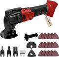 Oscillating Multi Tools for Milwaukee 18V Battery, Multi-Use Grinding Tool, 4°Oscillation Angle, 6 Variable Speeds, Quick-fit Blade Design with 22pcs Accessories for Cutting, Sanding, Scraping