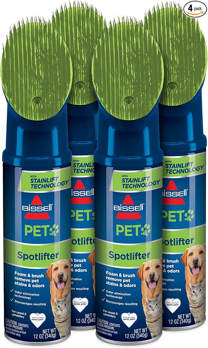 BISSELL Spotlifter Pet Carpet and Upholstery Cleaner with Brush Head - 4 Pack, 93523