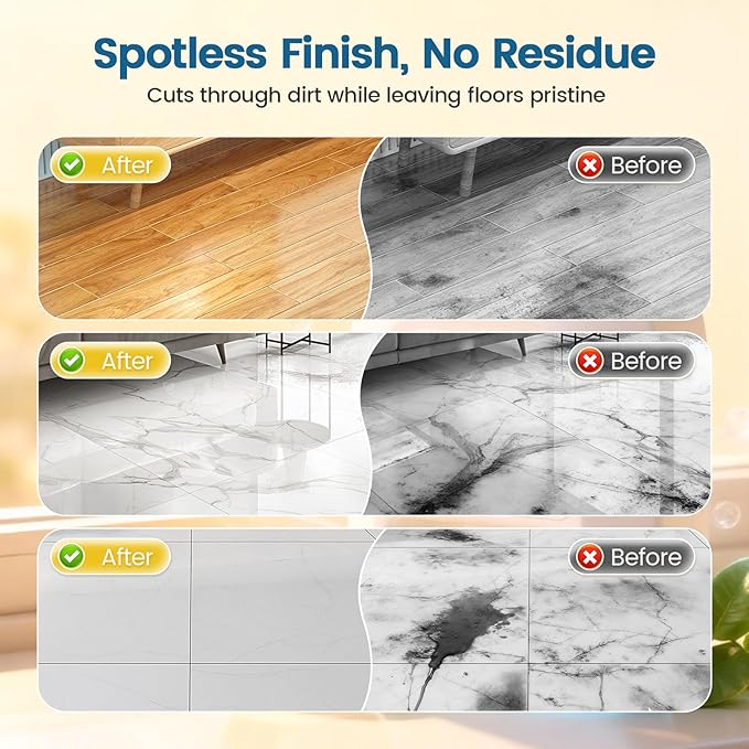 Floor Cleaning Solution Compatible with Narwal Freo, Freo X Ultra, J4, J3, J2 Robot Mop & Vacuum, Lemon & Basil Scented Multi-Surface Floor Cleaner, 31 fl. oz / 930 ml