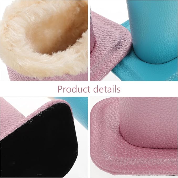 BESPORTBLE 2pcs Pu Leather Eyeglasses Display Stand with Plush Liner, Sunglasses Holder for Desktop, Double Eyewear Organizer Suitable for Home and Office Use