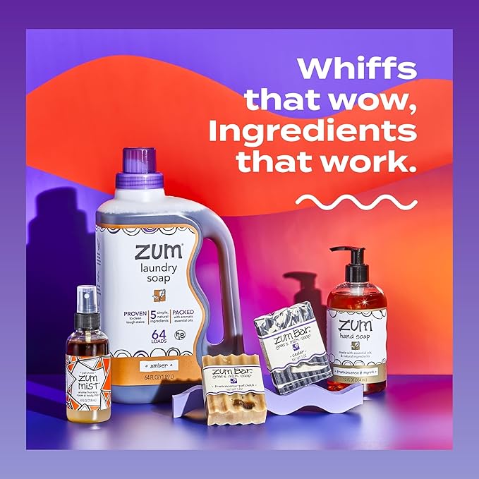 Zum by Indigo Wild All-Purpose Cleaner - Natural Multipurpose Cleaner Made with Essential Oils, Baking Soda & More - Lavender, 16 fl oz