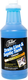 Fuller Brush Drain Line & Septic Tank Cleaner – 32 oz Enzyme-Based Drain Cleaner for Slow Drains, Grease & Food Buildup, Safe for PVC/Metal Pipes & Septic Systems (Pack of 1)