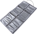 VICASKY Wall Hanging Eyewear Organizer Pouch, Medium Gray Felt Dustproof Glasses Storage Bag with Hanging Hook for Household Use