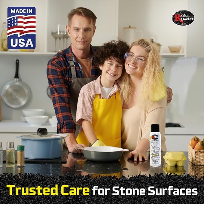 Rock Doctor Granite Cleaner - Cleans& Renews Surfaces - (18 oz) Surface Cleaner Spray, Granite/Marble Countertop Cleaner, Cleaning Spray for Vanity, Table Top, Kitchen Counters, Stone Surfaces