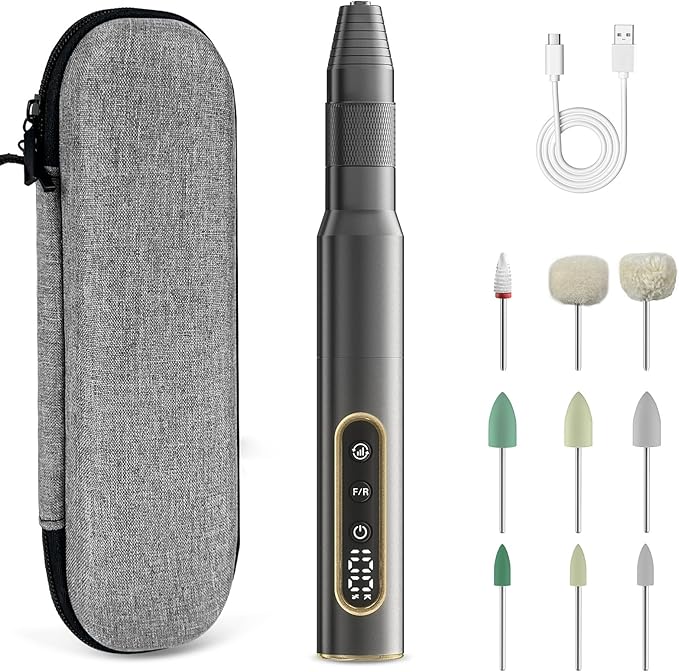 Cordless Mini Polisher, 30000RPM Portable Repair & Cleaning Kit for Acrylic & Soft Liners - Smooths Rough Edges, Removes Stains, Perfect Finish, Ideal Gift for Dad Mom Grandma Grandpa