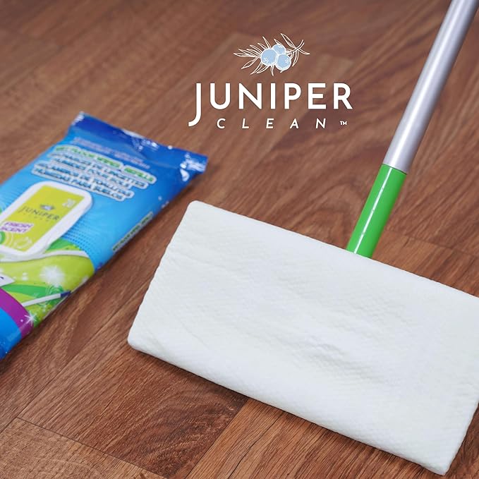 Wet Floor Wipes, Multi Surface Floor Cleaner Wet Mop Pads Fit Swiffer Sweeper Mop, Fresh Scent & Plant-Based Textured Cloth Trap Absorb Dirt, 20 Count (Pack of 1)