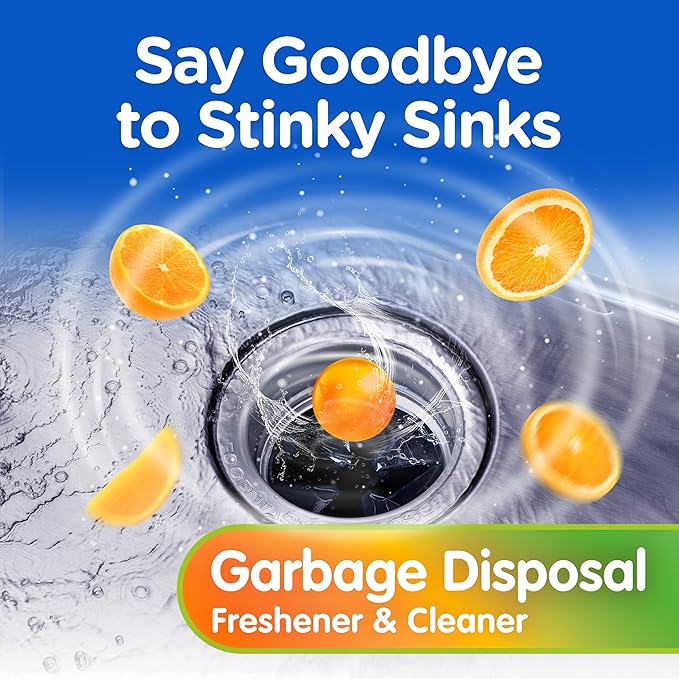 Compac Home Plink Garbage Disposal Cleaner and Deodorizer 60ct VALUE PACK - Orange