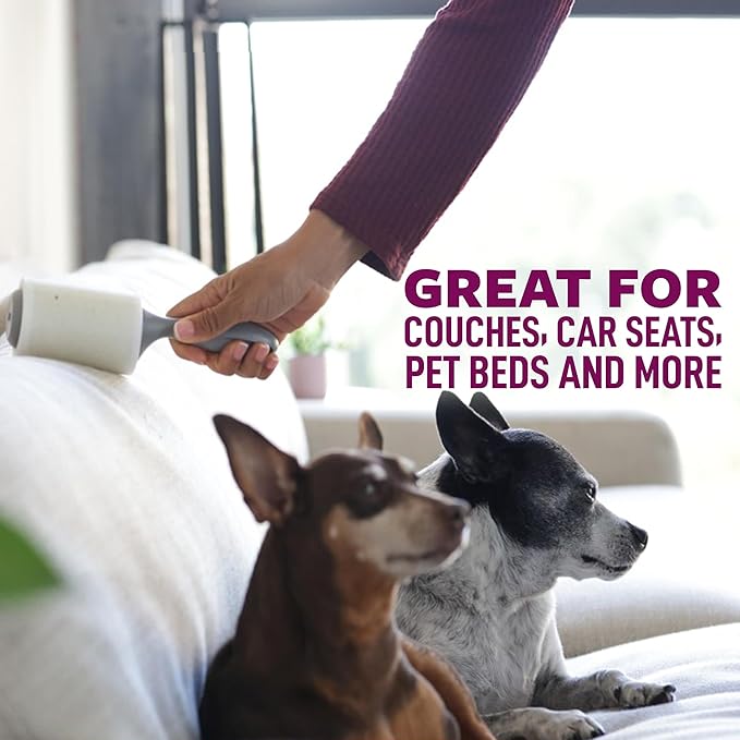 Scotch-Brite Pet Hair Pickup Extra Sticky Large Lint Roller, Designed for Removing Fur + Fluff on Couches, Clothes, Dog and Cat Beds, & More, 1 Pack, 60 Easy-Tear Adhesive Sheets Total