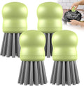 Mini Dish Brush for Cleaning Chicken Shredder, Palm Brush Dish Scrubber with Ergonomic Grip, Kitchen Brush for Washing Dishes, Pans, Pots, Sink (4, Matcha)