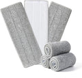 Flat Mop Pads 6pcs for Mop and Bucket Set with Wringer Replacement Microfiber Cloths Compatible with Floor Cleaning Mop Bucket Set - 15.7" X 4.5"
