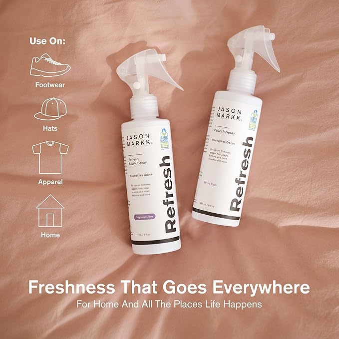 Jason Markk Refresh Spray, Odor Eliminator, Home, Carpet, Furniture, Clothing, and More, Safe and Gentle Deodorizer Formula, Unscented, 6oz