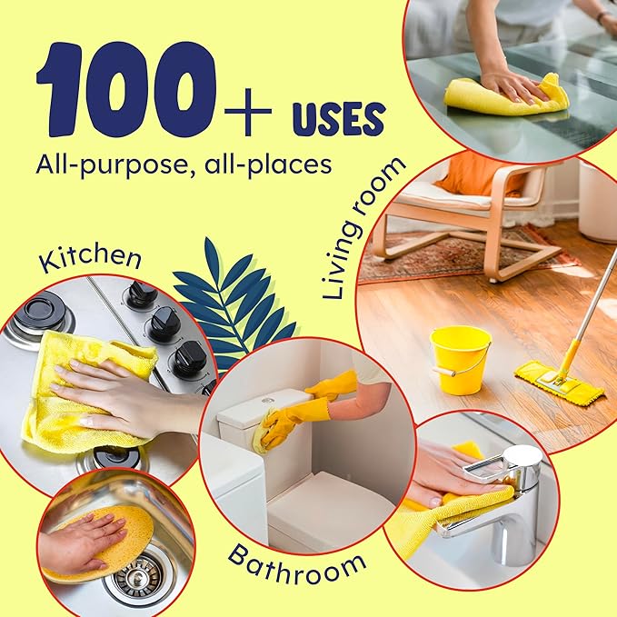 Originally Yellow Lemon White Vinegar For Cleaning Purpose | USA Made All Purpose Cleaner | Use as Glass, Kitchen & Floor Cleaner | Plant Derived Cleaning Vinegar 1 Gallon in 2 pack | 128 Oz