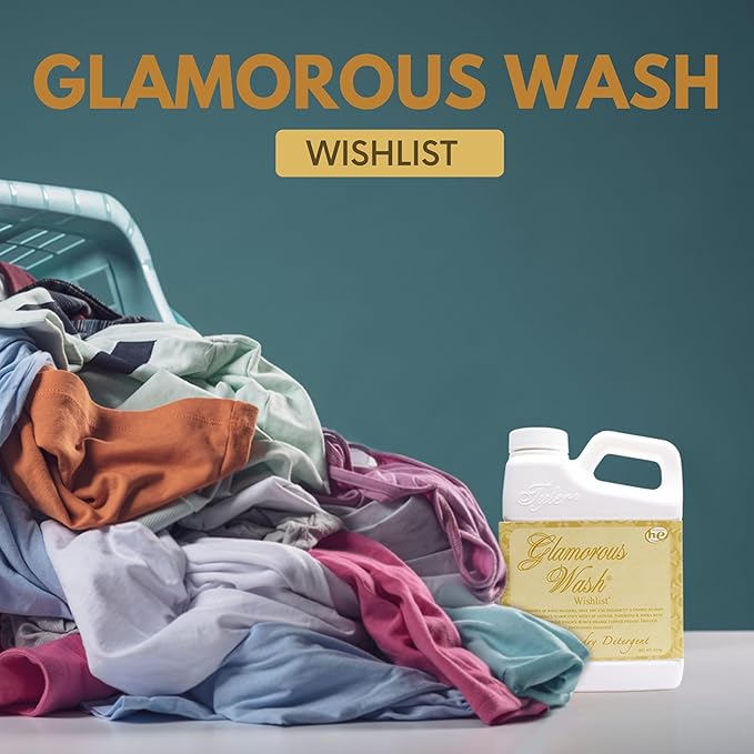 Worldwide Nutrition Bundle: Tyler Glamorous Wash Wishlist Scent Fine Laundry Liquid Detergent - Hand and Machine Washable - 16 oz, 454-gram Container and Multi-Purpose Key Chain