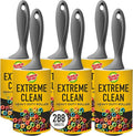 Scotch-Brite Extreme Clean Heavy Duty Lint Roller, Advanced Lint Removers for Larger Debris, Extra Sticky Lint Roller for Clothes, Pet Hair, Furniture, Cars, Offices, and More, 48 Sheets, 6 Pack