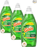 Gain Ultra Dishwashing Liquid Dish Soap, Original Scent, 38 fl oz (Pack of 3)