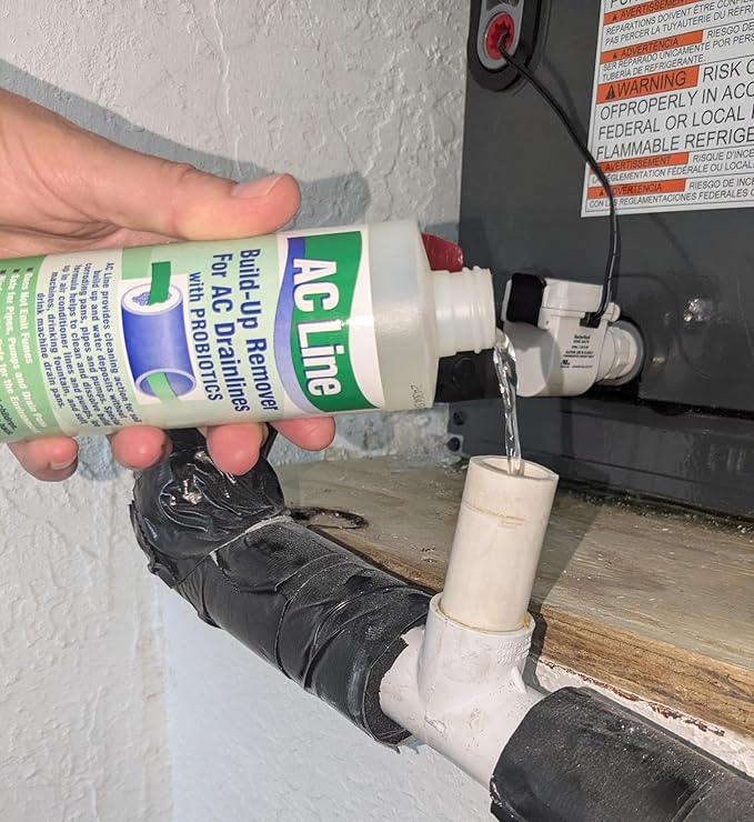 AC Drain Line Cleaner - 4 Pack / 12 Month Supply - Cleans HVAC drain lines, condensate lines, and more
