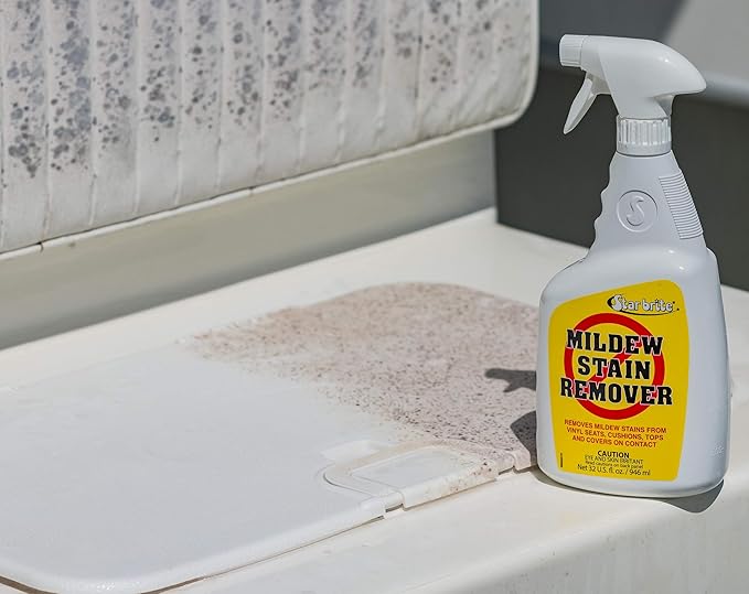 STAR BRITE Professional-Grade Mildew & Mold Stain Remover + Cleaner - Instant Contact Stain Removal, Ideal for Marine & Outdoor Upholstery