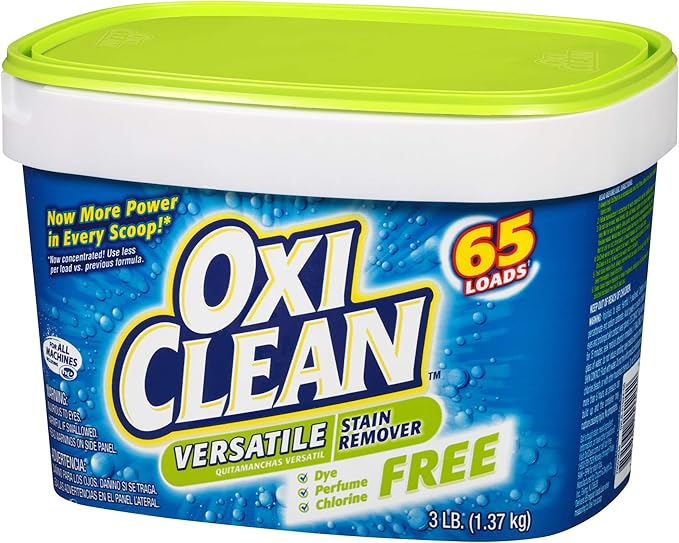 OxiClean Versatile Stain Remover Free, 3 lbs, Pack of 4