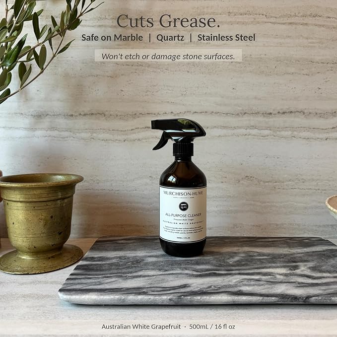 Murchison-Hume All Purpose Cleaner Spray | Plant Based Multi-Surface | Non-Toxic | Food & Pet Safe | Stone & Marble Safe | Degreaser | Kitchen & Bath | Refill Available | Australian White Grapefruit