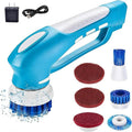 RICHOOSE Cordless Electric Spin Scrubber with 6 Brush Heads & 2 Rechargeable Batteries, Power Scrubber for Shower Tile Grout Tub Bathroom Cleaning, IPX7 Waterproof Handheld Scrubber