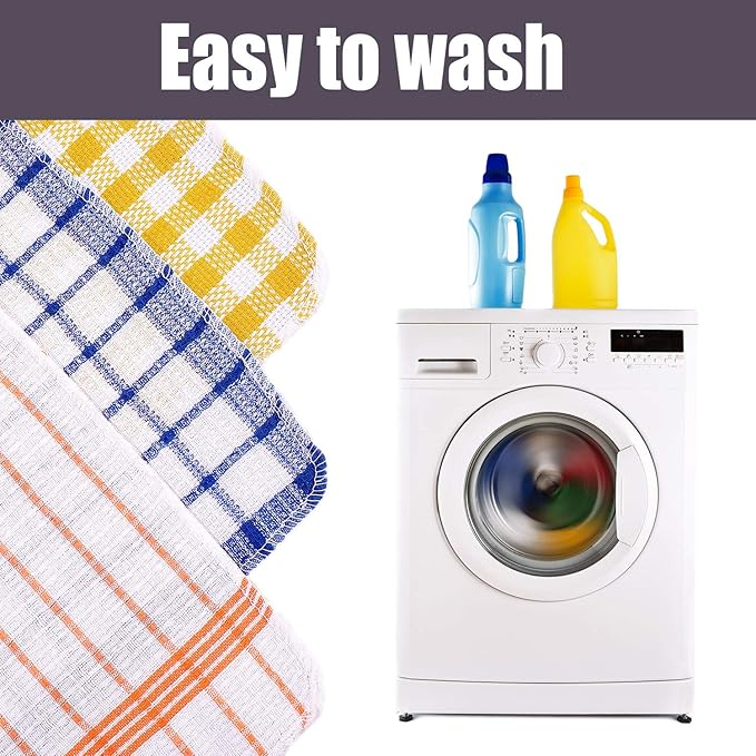 Patelai 12 Pcs Kitchen Dish Cloths for Washing Dishes Absorbent Dish Rags Cleaning Reusable Towels for Scrubbing Wipe Glass Summer Home Household Supplies(Bright Color,13.8'' X 13.8'', 11.8 x 11.8'')
