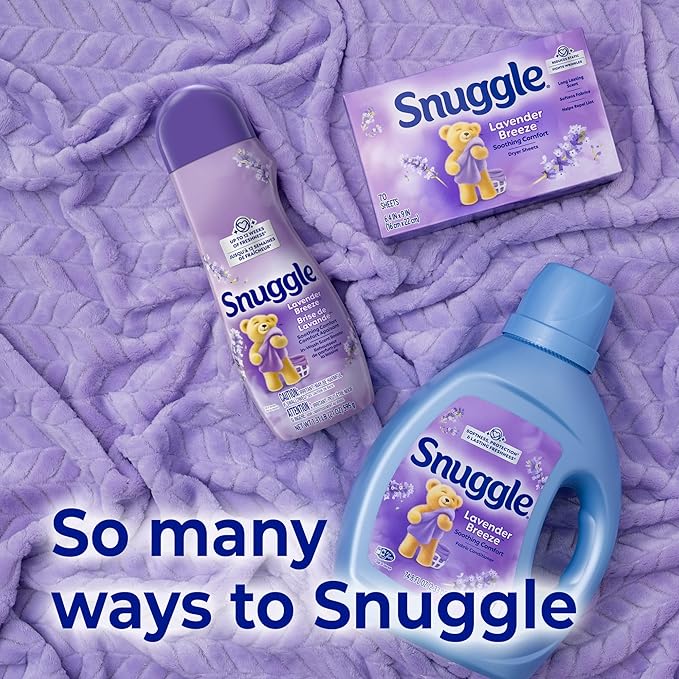 Snuggle Fabric Softener Dryer Sheets, Lavender Breeze Soothing Comfort, 230 Ct,Long-Lasting Clean Scent, Softens Fabric,Reduces Static, Fights Wrinkles, Helps Repel Lint & Pet Hair,HE Safe,(Pack of 2)