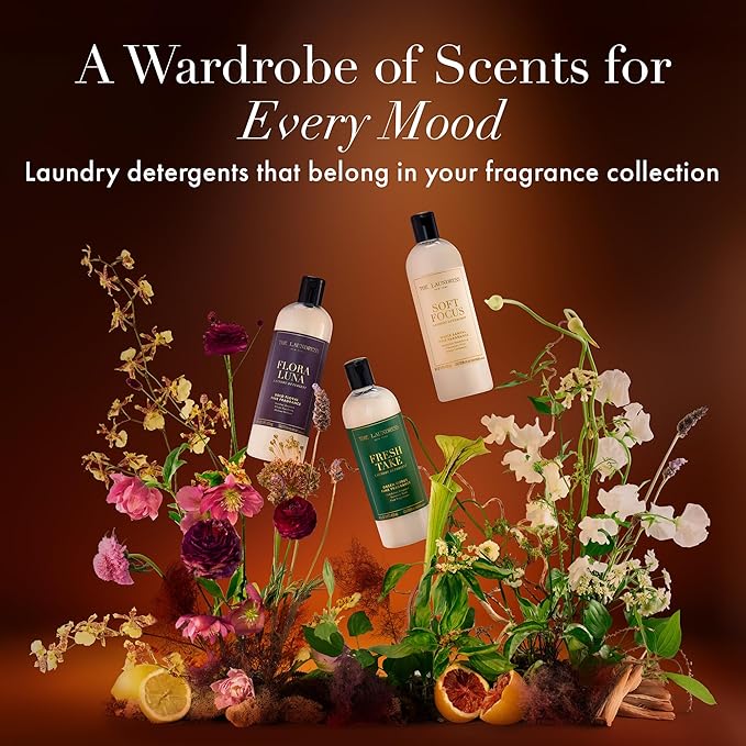 The Laundress Soft Focus Luxury Laundry Detergent, Long-Lasting White Santal Fragrance up to 7 Days of Scent, BioRadiance Enzyme Technology, Keep Clothes Vibrant for Longer, USDA Biobased, 15 Loads