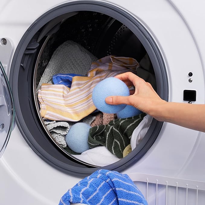 BLUELAND Laundry Essentials Kit, Fragrance Free & Clear - Plastic-Free Laundry Detergent Tablets, Oxi Booster, and Reuseable Natural Wool Dryer Balls
