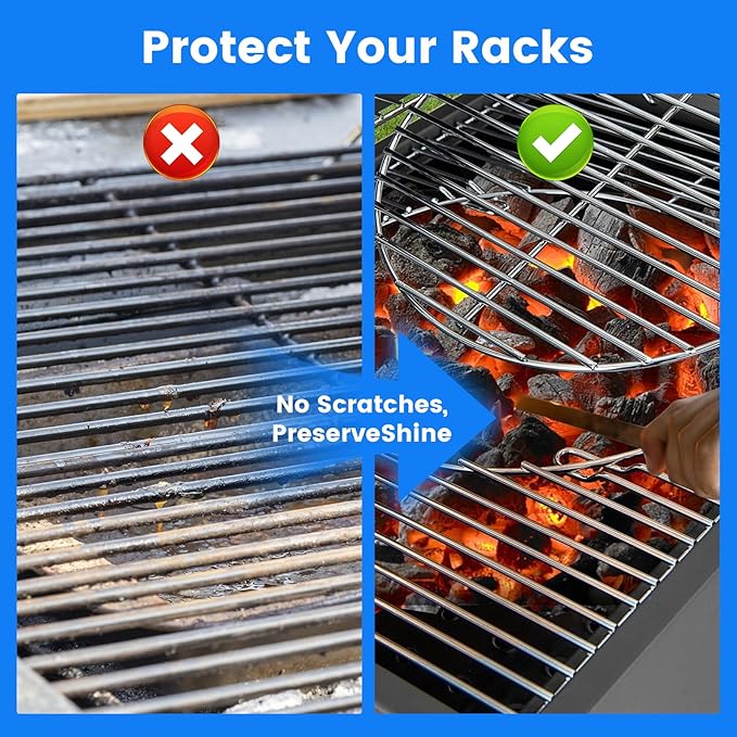 6-Pack Heavy Duty Oven Rack Cleaning Bags, Reusable No-Scrub Soaking Bags for Grill Grates & BBQ Racks, Leak-Resistant PE Material