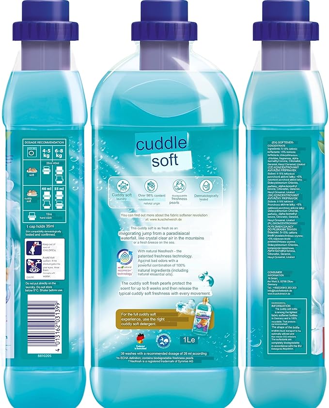 Fabric Softener Freshness Dream - 3x1L (101.44 oz) - 114 Wash Loads - Made in Germany