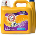 ARM & HAMMER Plus OxiClean with Odor Blasters Liquid Laundry Detergent, Laundry Odor Remover, Attacks Stains, Fresh Burst Scent, 122 Loads, 158.6 Fl Oz