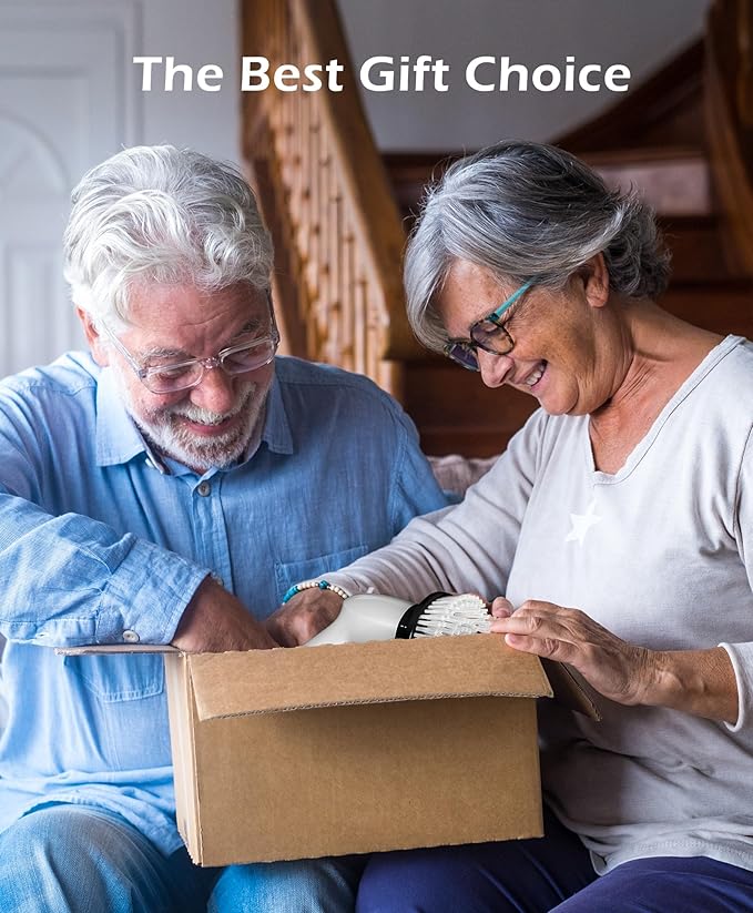 LyriFine Electric Spin Scrubber, New Full-Body IPX7 Waterproof Bathroom Cleaner Brush, Shower Scrubber with Long Handle & 2 Speed, Heads Replacement, Cleaning Supplies for Tub Shower Tile Floor